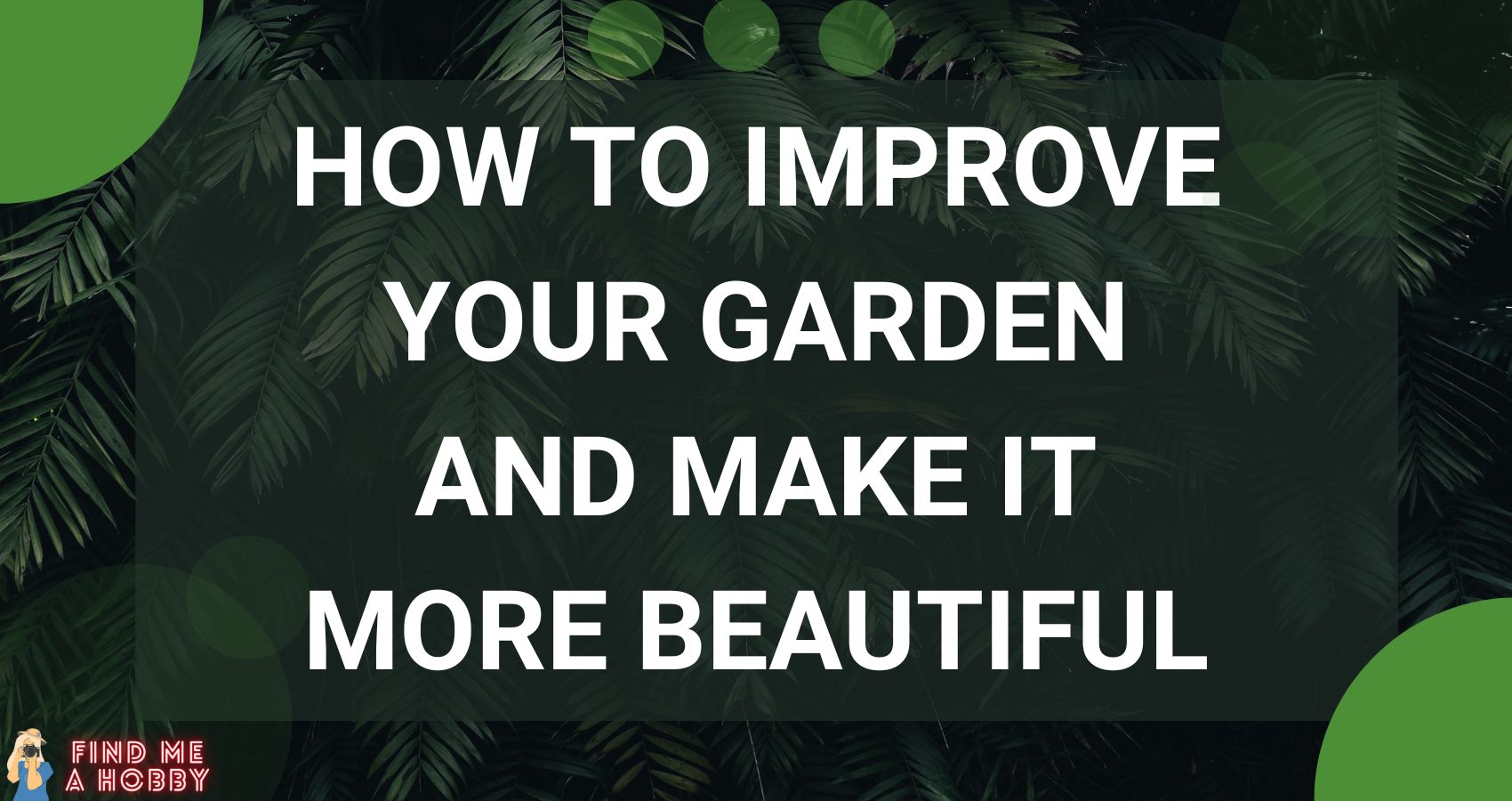 How to Improve Your Garden and Make It More Beautiful
